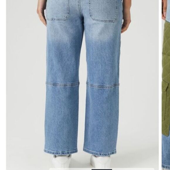 Forever 21 Patchwork Straight-Leg Jeans size 30 - Picture 7 of 13